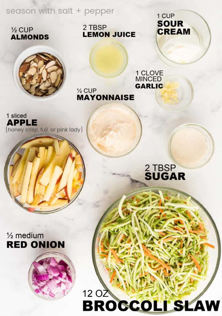 ingredients you need to make broccoli slaw